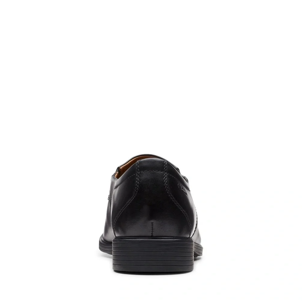Clarks Whiddon Black Leather Slip-On Loafer Step Comfort Dress Shoes Men’s 12